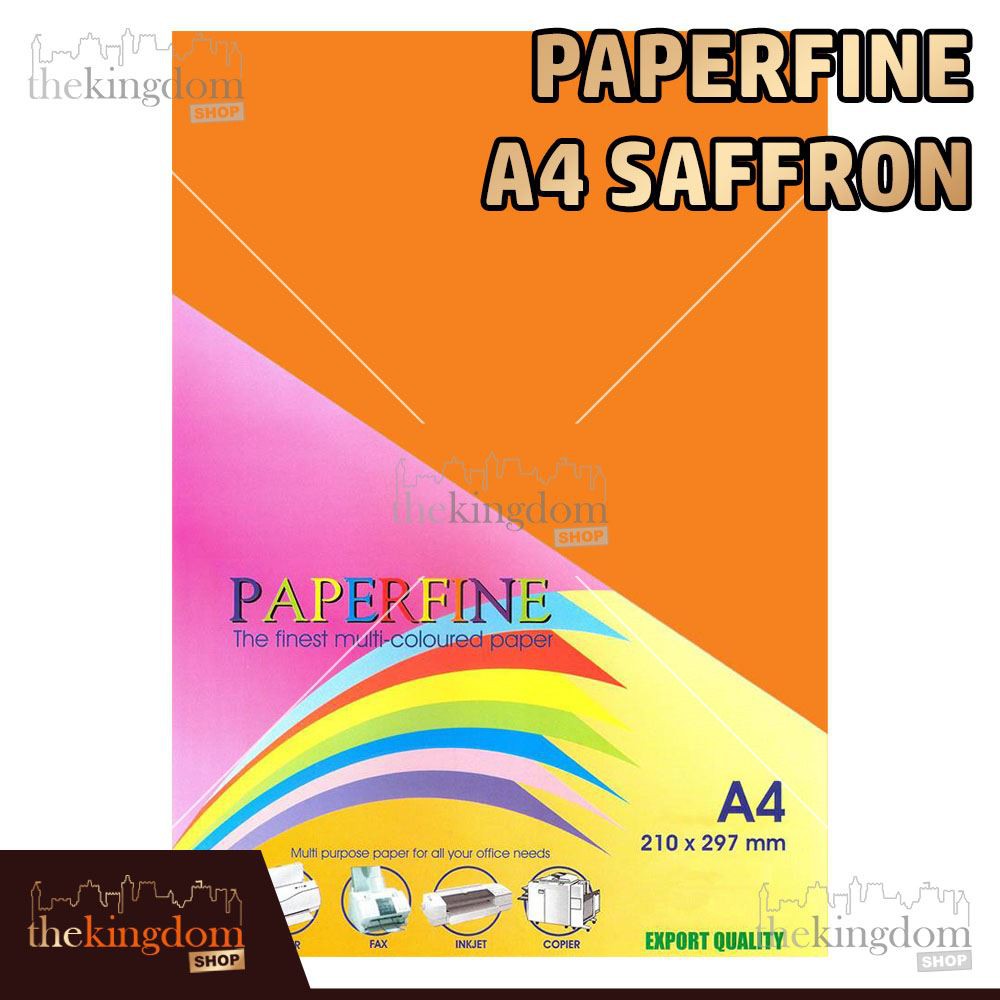 Paperfine Kertas HVS Warna A4 Saffron Coklat Muda Jingga / 25 Lembar 240