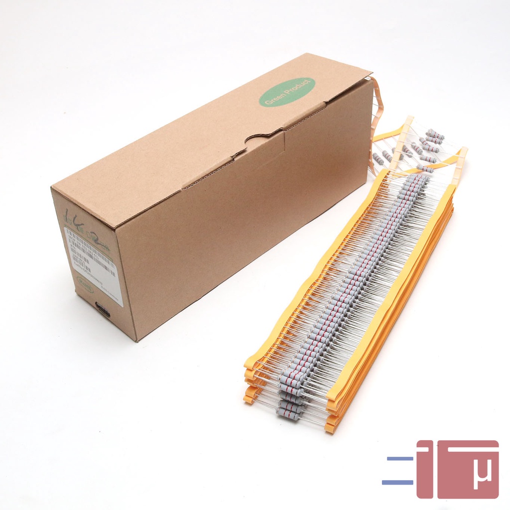 Resistor 1K2 1.2K 2W Metal Oxide 5% Taiwan Kaki Tembaga