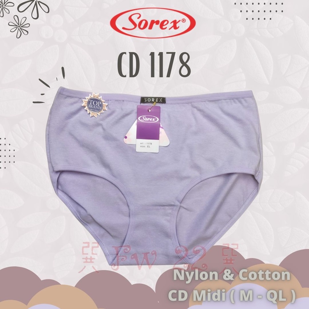 Celana Dalam Wanita Sorex 1178 Ukuran Midi berbahan Katun Premium 100%