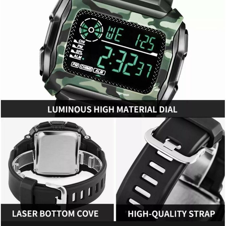 JAM TANGAN_BOS_TANTEN JAM TANGAN ARMY MILITER TAHAN AIR 50M JAM TANGAN DIGITAL WARNA LORENG