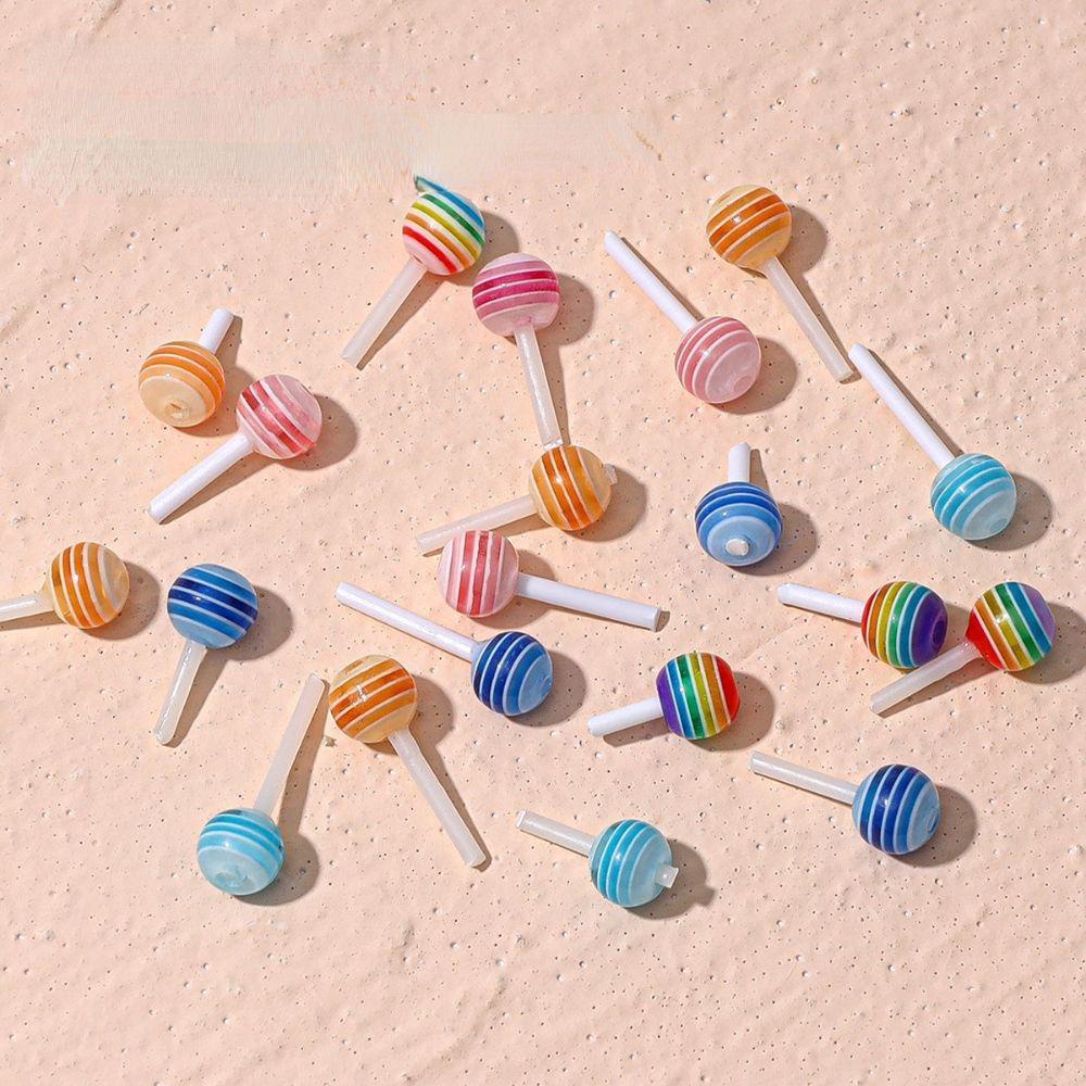 Mxbeauty Paku Charms Lollipop Resin Kuku Kecantikan Hiasan Kuku Salon Kuku Kupu-Kupu 3D Dekorasi Kuku