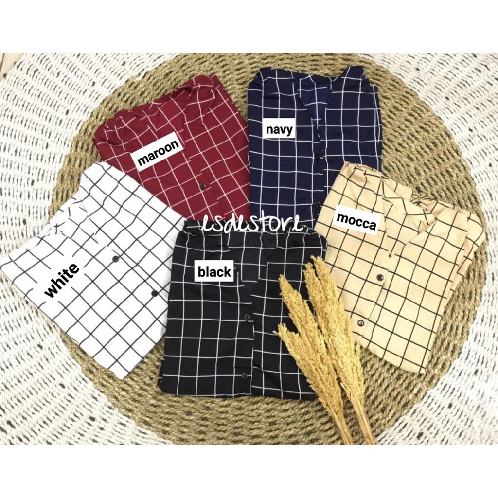 1KG MUAT 6PCS | AZHARA SQUARE BASIC / BLOUSE MONALISA MOTIF SQUARE / BLOUSE KANCING KOTAK