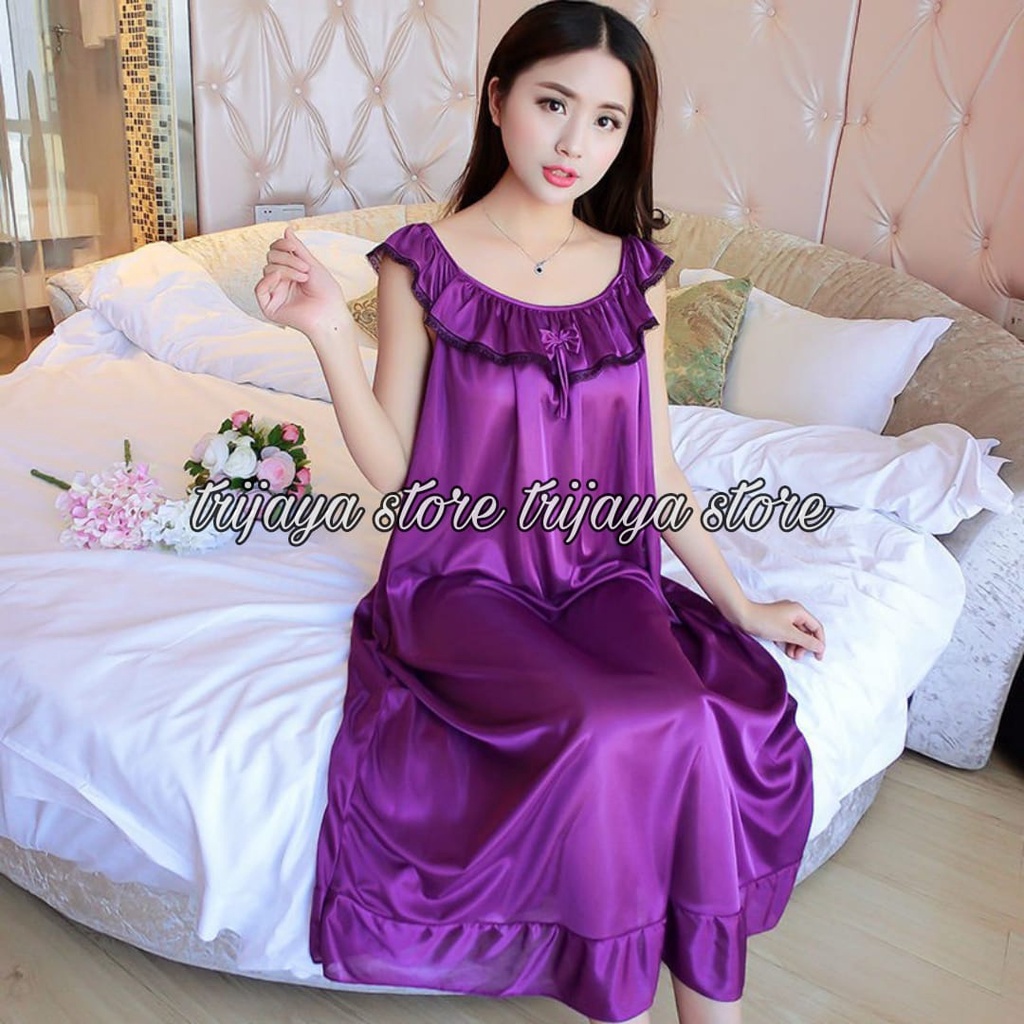 Trijaya . LEONY DERSS S - 4XL PREMIUM /  / Dress Baju Tidur Wanita Jersey Spandek KD.394