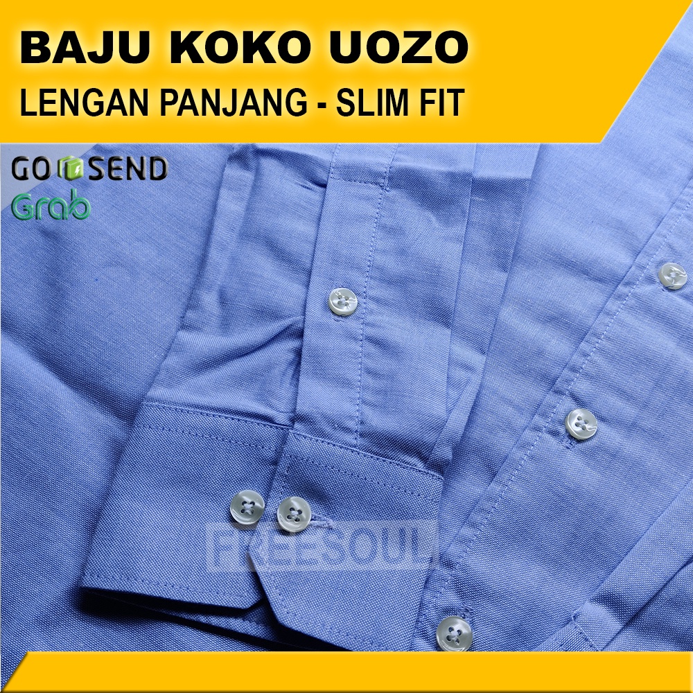 SLIM FIT Kemeja KOKO Pastel UOZO / Baju Koko / Baju Muslim Lengan PANJANG