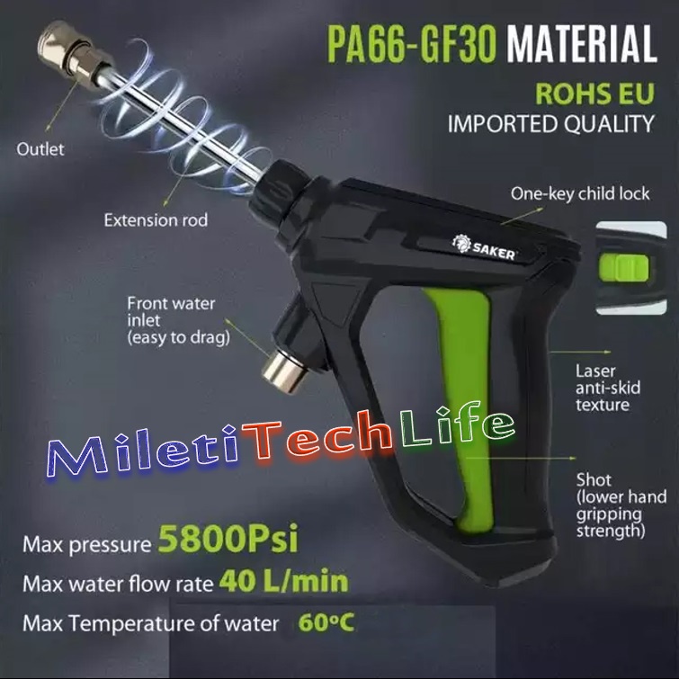 Short Gun Premium untuk Mesin Karcher Nilfisk Bosc Hand Trigger Gun EasyForce