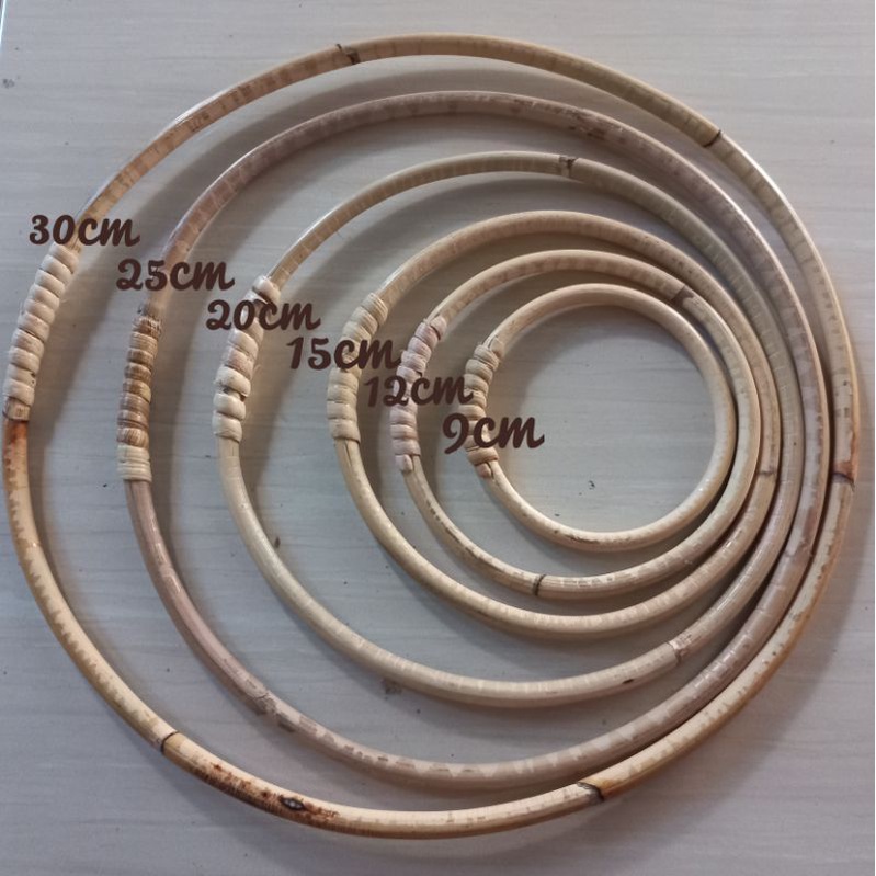 RING ROTAN ROTAN BULAT UNTUK MACHRAME DAN PEGANGAN TAS