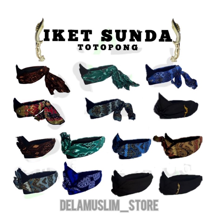 IKET SUNDA TRADISIONAL / TOTOPONG / IKET URANG SUNDA / IKET KUJANG / PIN Kujang