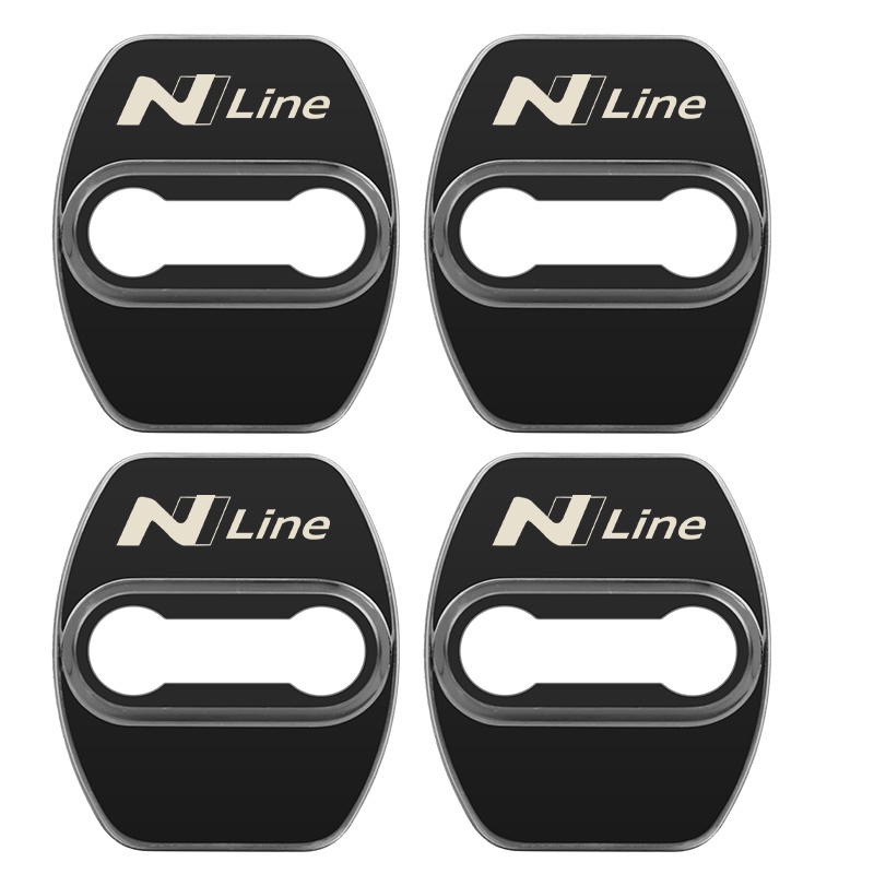 4pcs Cover Pelindung Kunci Pintu Mobil Bahan Stainless Steel Untuk HYUNDAI NLINE SPORT