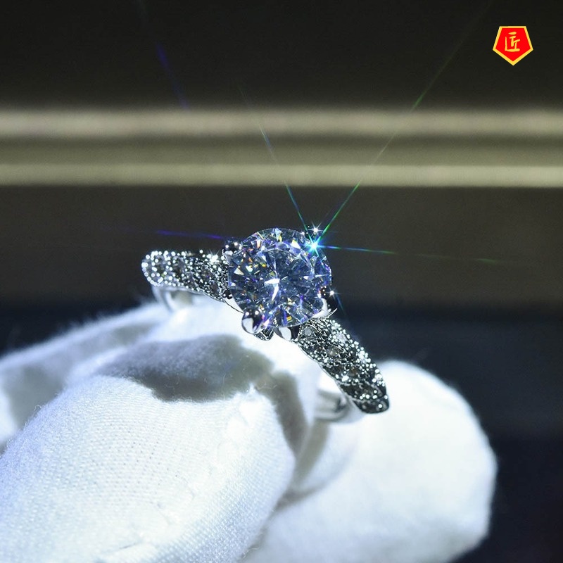 [Ready Stock]Creative Personality Pt950 Platinum Moissanite Ring