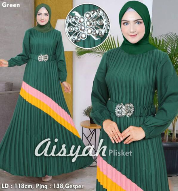 Aisyah Gamis Dress Plisket