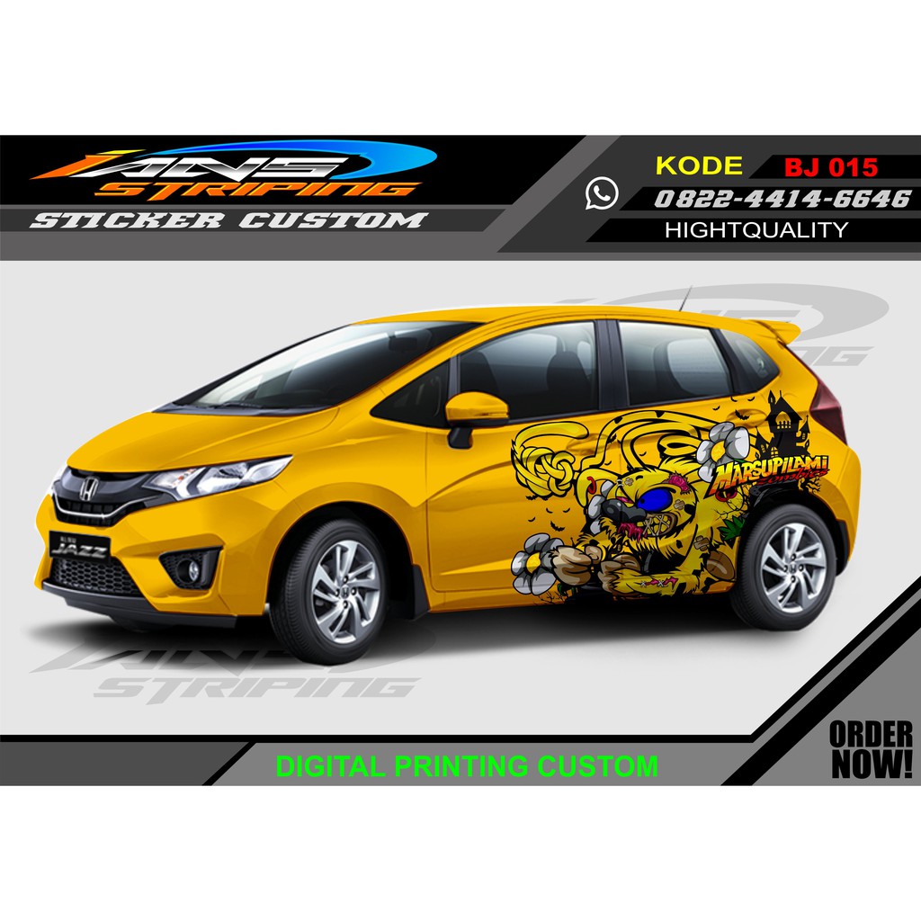 STICKER DECAL VARIASI MOBIL MARSUPILAMI / DECAL STICKER MOBIL