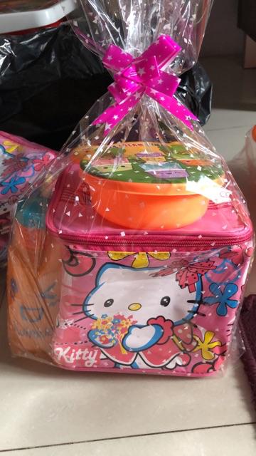 Grosir! Set Tas Kubus Tempat Makan Gelas 05/paket Hadiah Souvenir