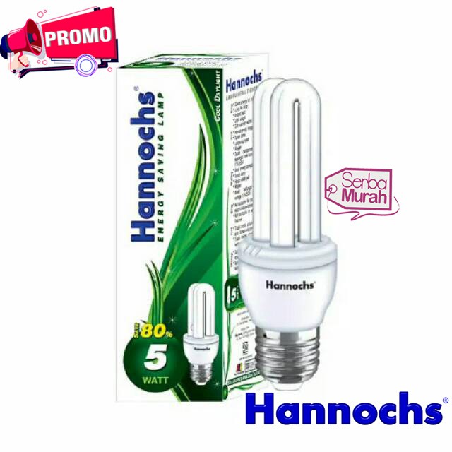 Lampu Hannochs 5Watt 2U Bergaransi 1 Tahun Resmi / Lampu Hannochs Plc