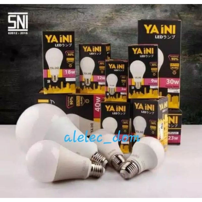 Lampu Led Hemat Yaini 3w 6w 12w 15w 18w 20w 23w / Lampu Led Yaini