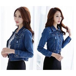 Bess - Jacket Jeans CROP Wanita / Cewek Atasan Jeans Gaul / Modis / Jacket CROP jeans Terlaris!!!