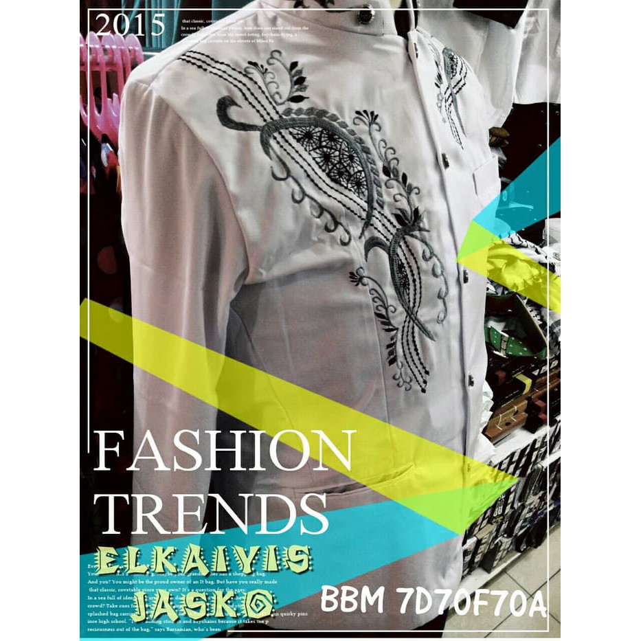 Jas Koko (Jasko) Double Bordir Putih