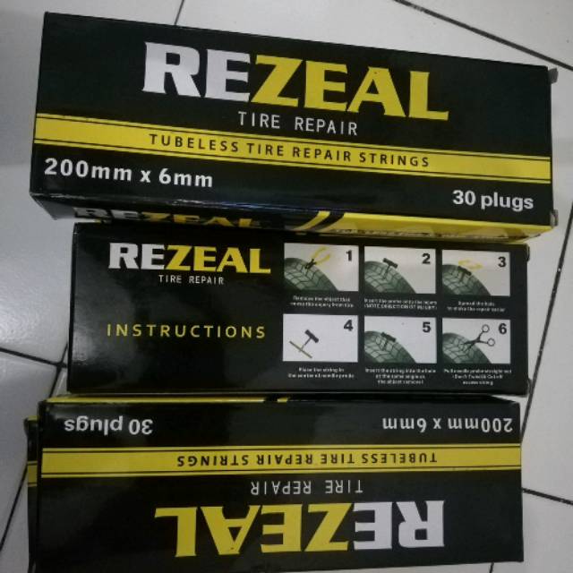 Tubeless Tire Repair Strings Cacing Karet Tambal Ban. REZEAL