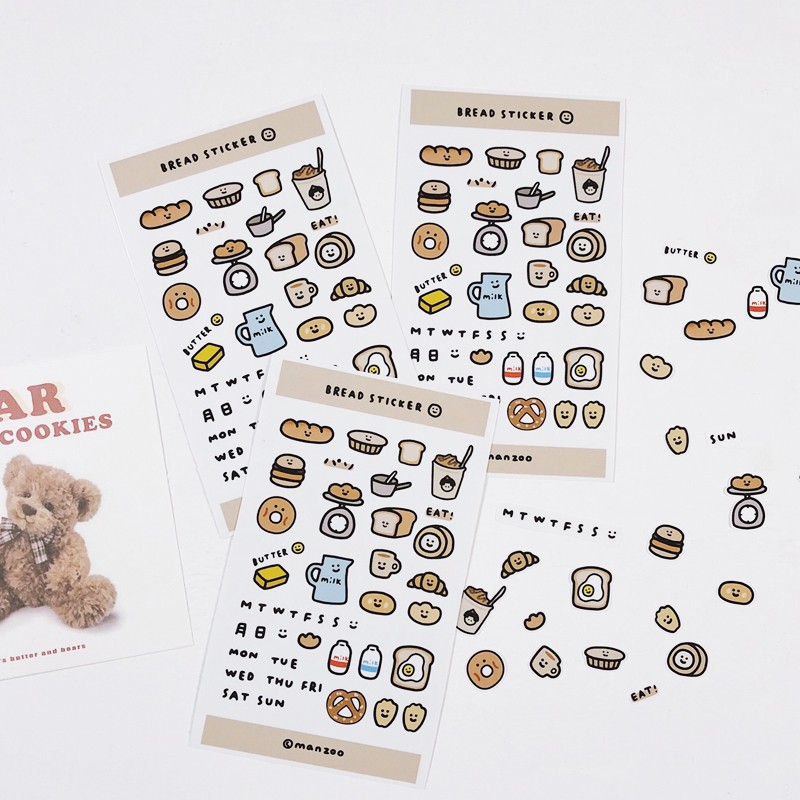 

Bread Manzoo Sticker PET 1pcs