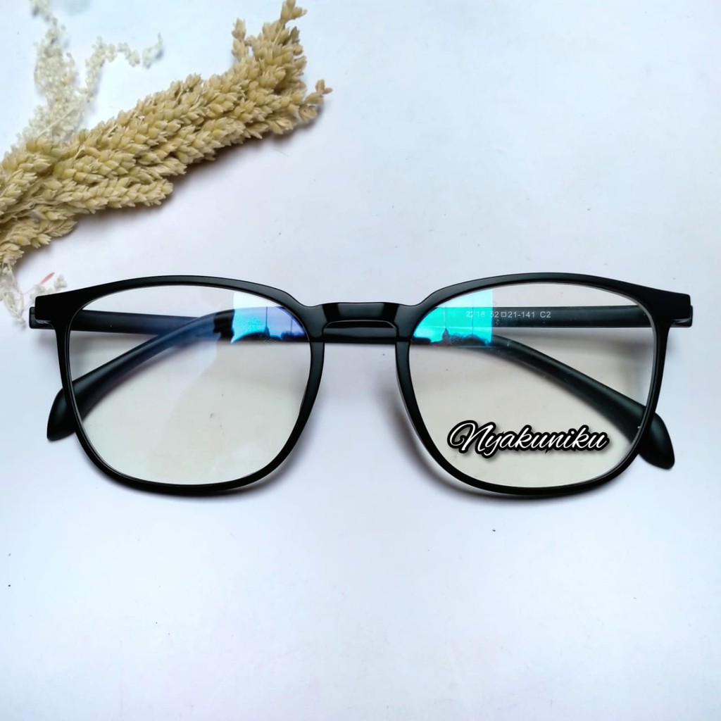 (GRATIS LENSA) Kacamata Lentur LENSA BLUERAY NORMAL Atau MINUS PHOTOCHROMIC Kacamata Persegi Ringan