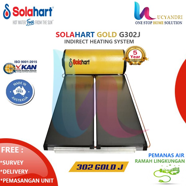 Solahart GOLD Indirect Heating G 302 J | Pemanas Air Matahari