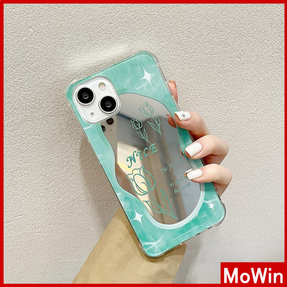 iPhone Case Acrylic HD Mirror Laser Airbag Shockproof Protection Camera Cute Line Rose Flower Compatible For iPhone 11 iPhone 13 Pro Max iPhone 12 Pro Max iPhone 7 Plus iPhone xr