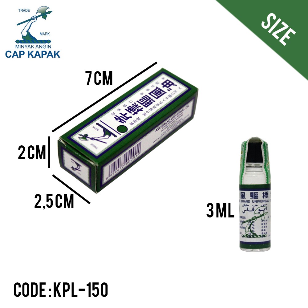 Minyak Angin Cap Kapak 3ml - KPL-150