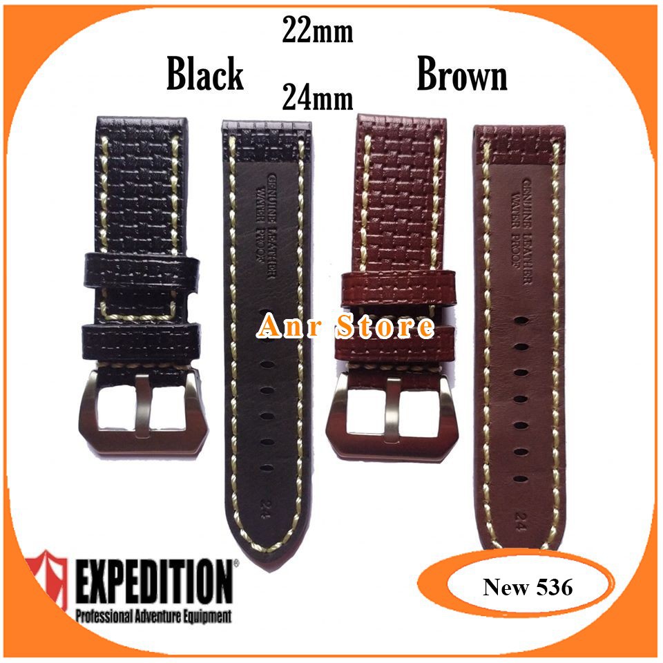 Tali Kulit Jam Tangan Expedition Handycrafts Waterproof 22 mm 24 mm