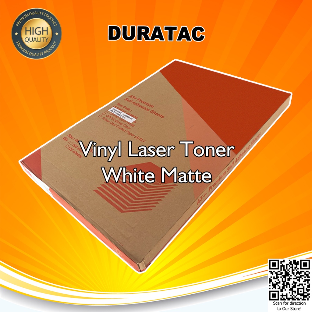 DURATAC - Sticker Vinyl PP Film Digital Print Laser Toner A3+ Stiker Label Kemasan Anti Air - Repack 25