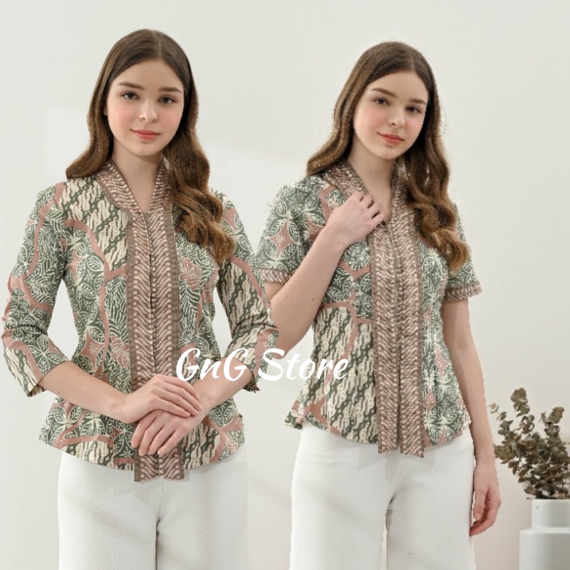 Atasan Batik 292 UBI/ Blouse Batik Wanita Modern