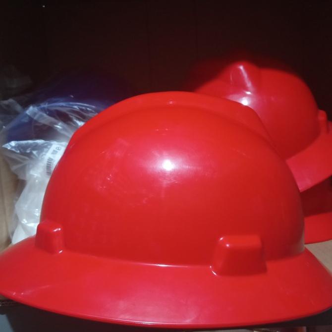 Jual Helm Full Brim Red Krisbow Original / Helm Safety Fullbrim Proyek