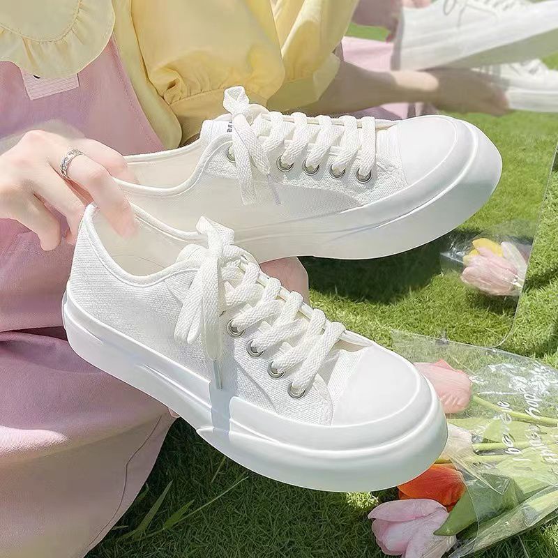 [GROSIR][COD] SEVEN_DAY SEPATU SNEAKERS WANITA KOREA IMPORT CASUAL KANVAS SHOES PUTIH FQ-704