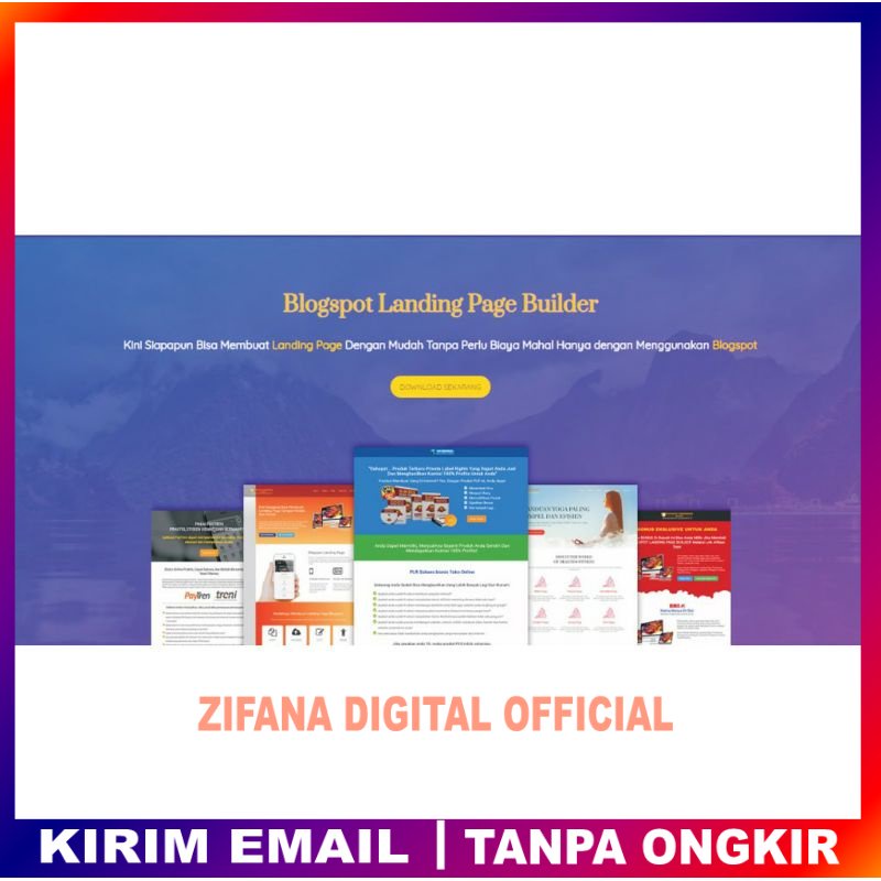 BLOGGER BLOGSPOT LANDINGPAGE BUILDER - TEMPLATE WEBSITE DESIGN GRATIS -  BIOLINK - ZIFANA DIGITAL