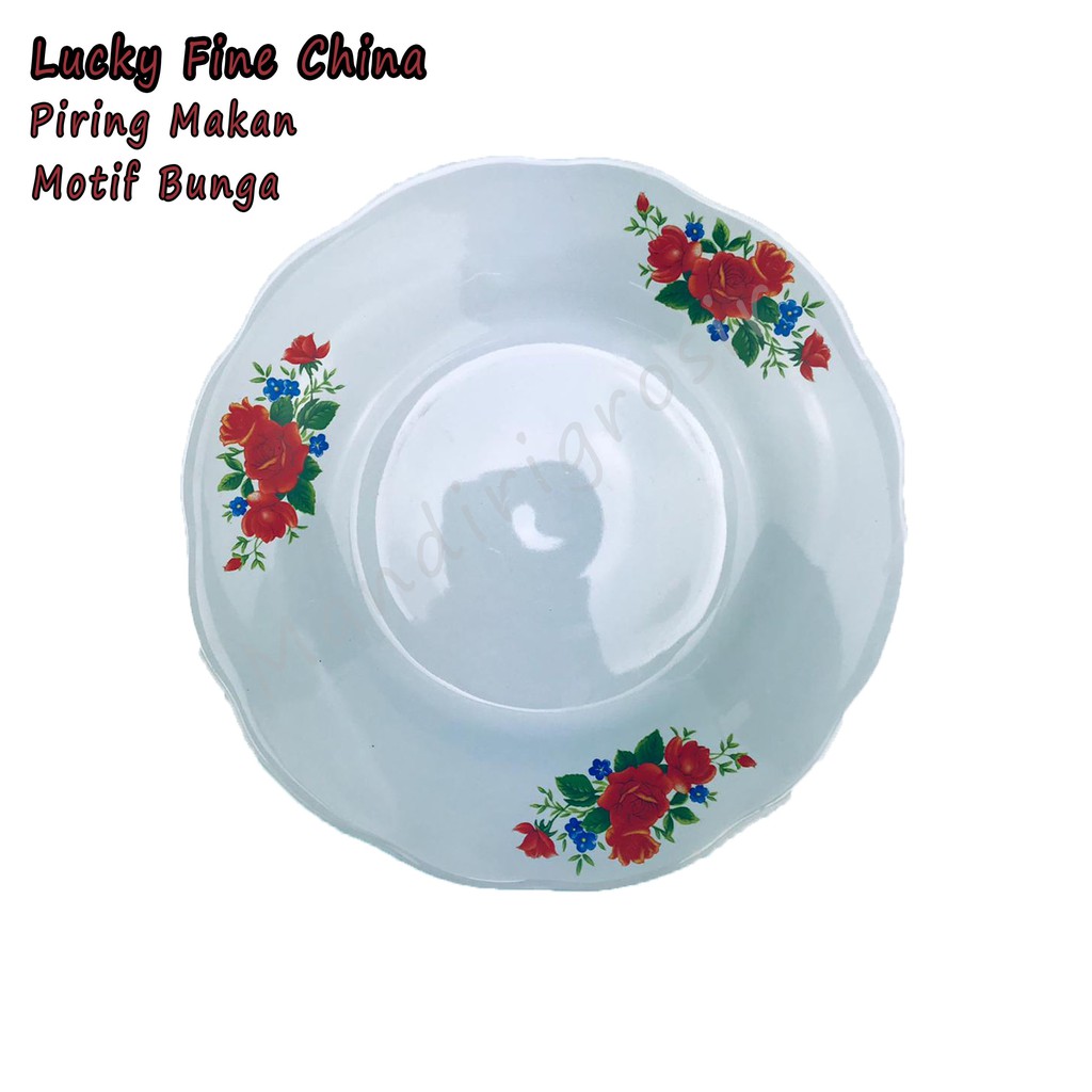 LUCKY FINE CHINA * PIRING MAKAN CAP AYAM JAGO