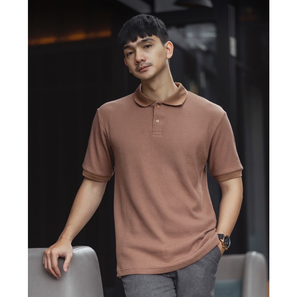 Kaos POLO WAFFLE Pria Premium / Kaos Pria Berkerah - Blank Apparel - Shibuya Polo Waffle