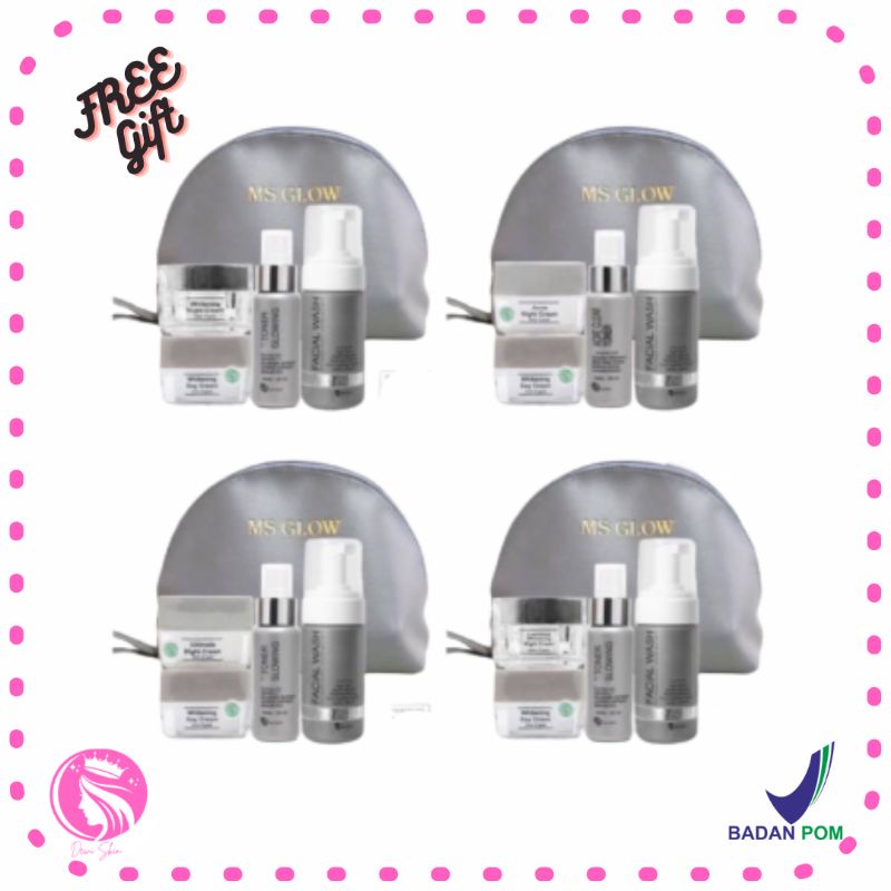 PAKET MS GLOW DAY CREAM WHITENING ACNE ULTIMATE LUMINOUS BB CREAM