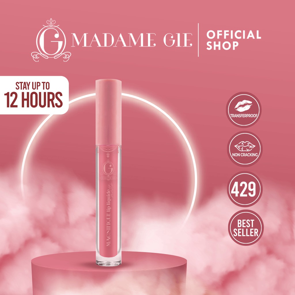 Madame Gie Magnifique Lip Liquide Matte Nude Series - MakeUp Lip Cream Lipstik-429