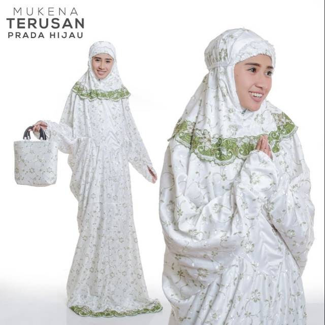 MUKENA TERUSAN SUTRA PRADA FULL BORDIR