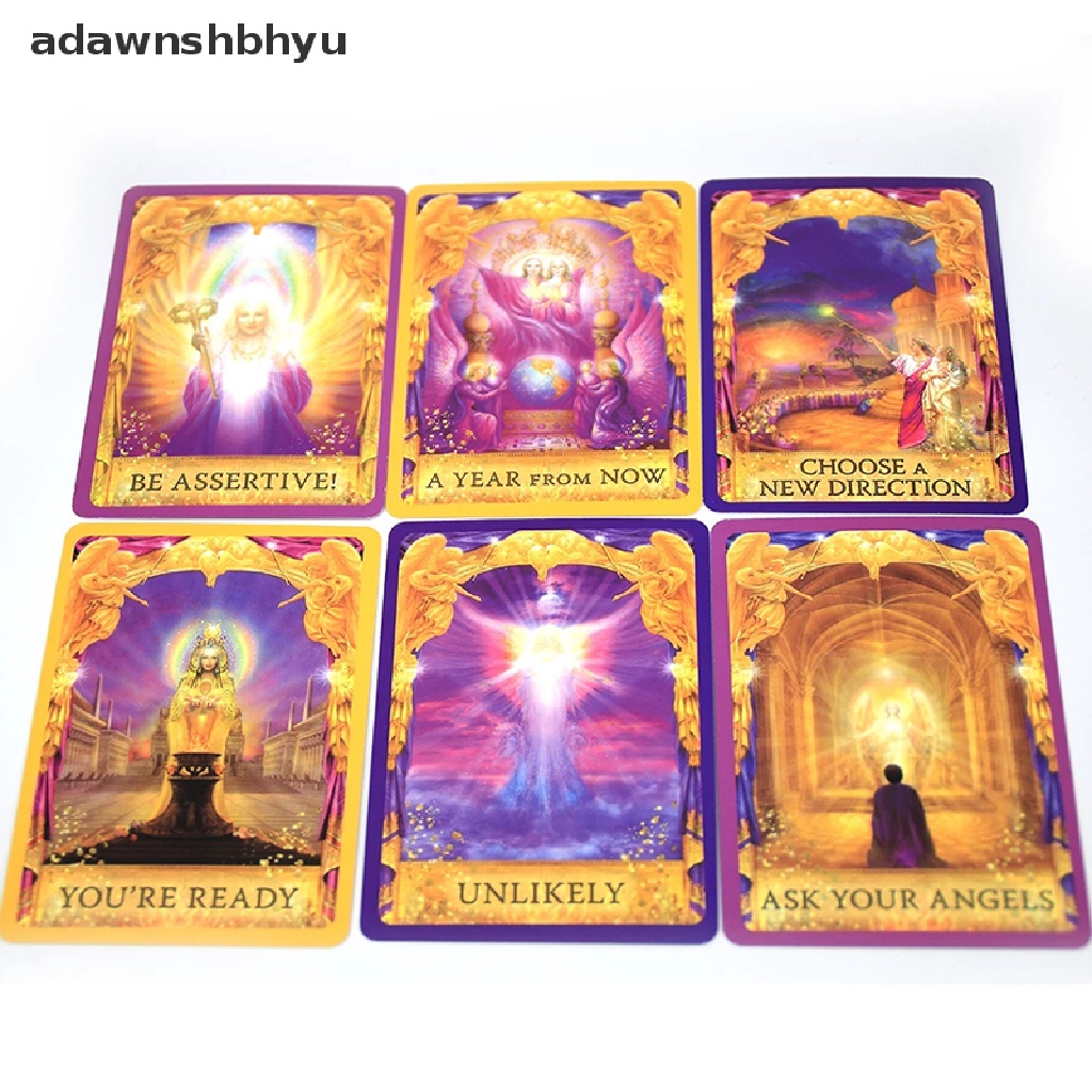 Adawnshbhyu Kartu Tarot Angel Answers Oracle Cards Board Game Kartu Bermain Pesta Inggris