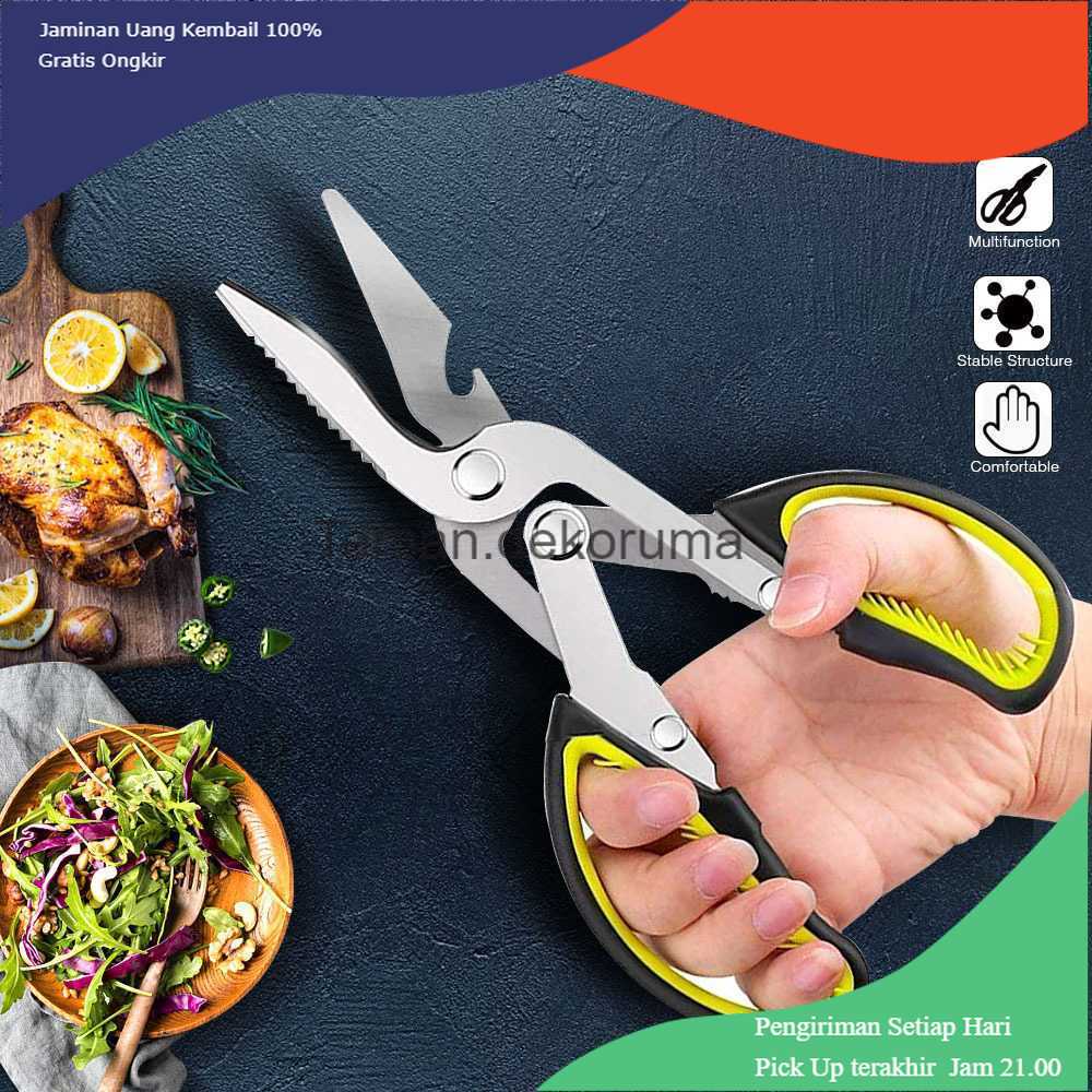 TD-AI04 ANGITS Gunting Daging Dapur Multifungsi Kitchen Meat Scissors - MY001