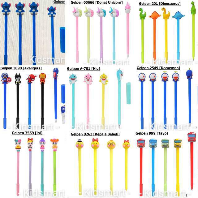 

Pulpen fancy gel Pen karakter pena anak sekolah lucu/ ballpoint