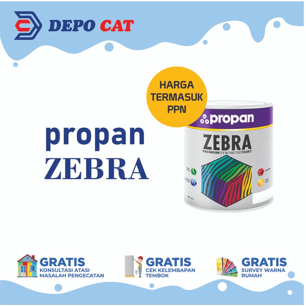 

Cat Minyak Propan Zebra Synthetic White 0,9L