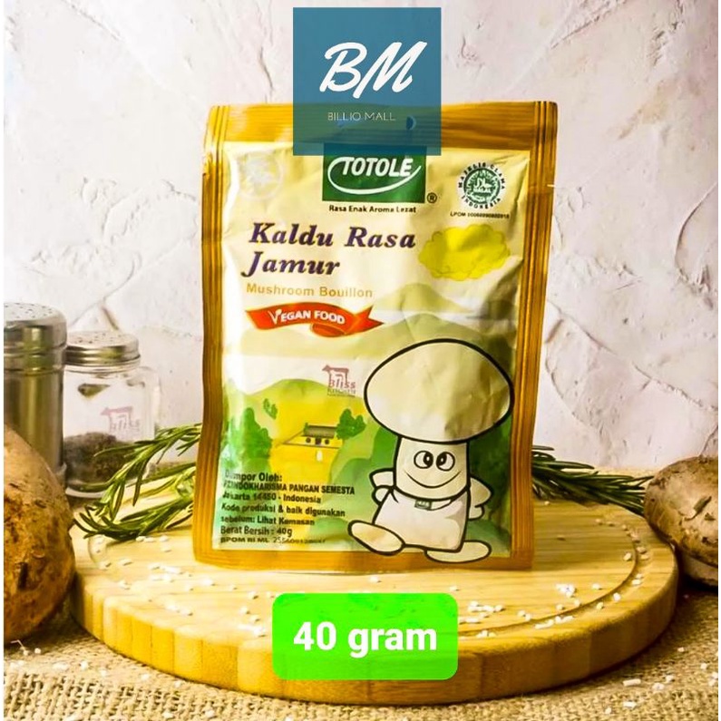 

Totole 40 gr / Totole Kaldu Jamur 40 gr MPASI BAYI / Totole Jamur 40 gr / Totole Kaldu Rasa Jamur 40 gr / Totole Penyedap Rasa Jamur 40 gr / Vegan Food HALAL MUI
