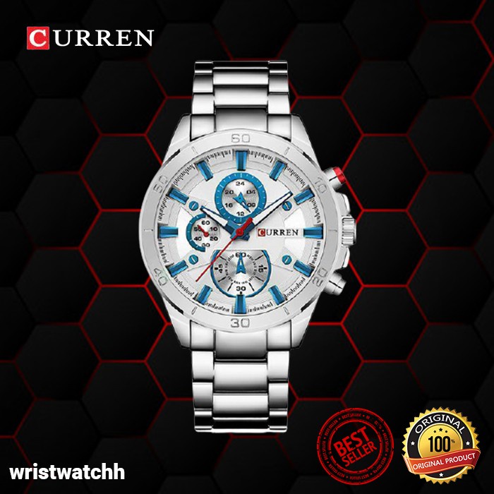 Jam Tangan Pria Watch Fashion COD Terbaru Keren Murah O6I1 JAM TANGAN PRIA COWO ANALOG CURREN 8275 R
