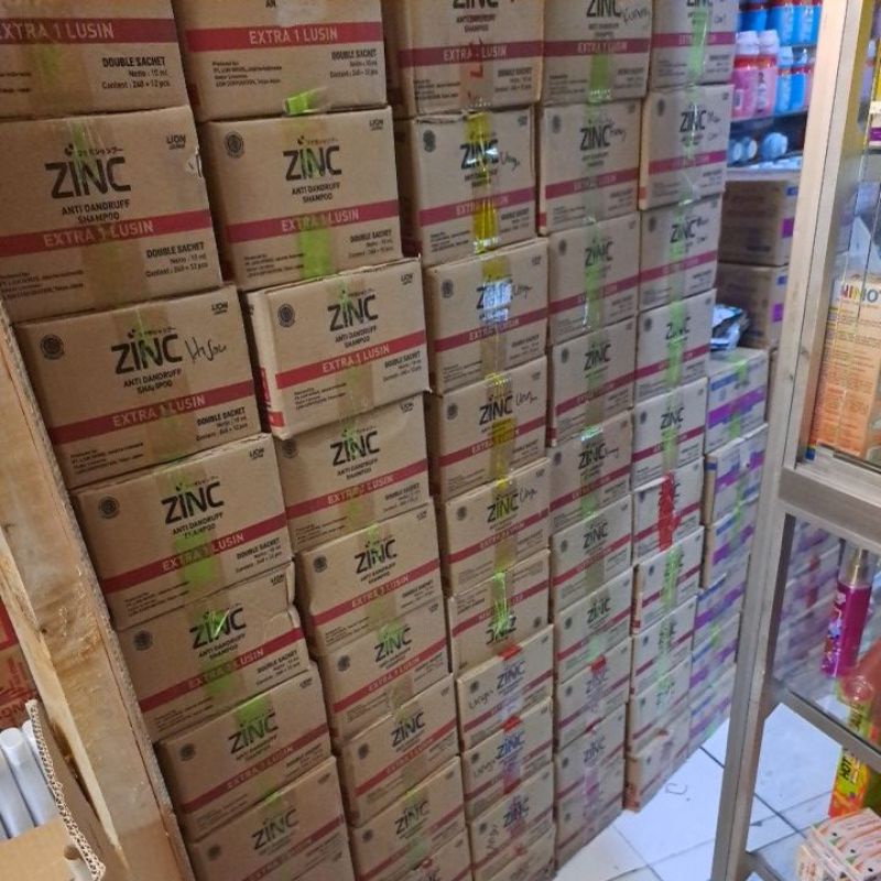 Shampo Zinc Sachet (1 Renceng 12 /isi 24piz)[HARGA GLOSIRAN TERMURAH KUWALITAS NO 1]