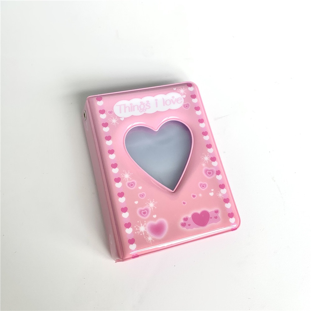 Buku Album Foto Lomo Card 40 Slot 3 Inci Motif Hati Pink