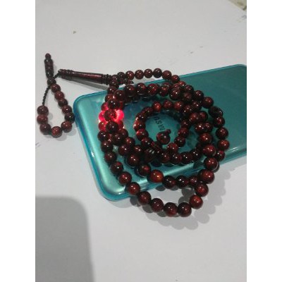tasbih AKAR BAHAR TALI ARUS merah tembus cahaya hk 011