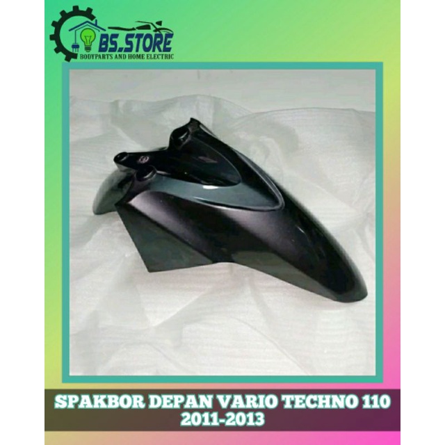 SPAKBOR DEPAN HONDA VARIO TECHNO 110CC 2011 2012 2013 HITAM ABU-ABU | FRONT FENDER VARIO TECHNO 110 2011 2012 2013 | SLEBOR DEPAN VARIO TECHNO HITAM ABU-ABU