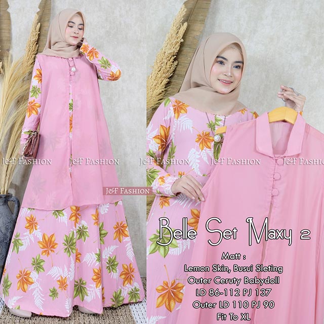 Gamis Jersey Terbaru Motif Bunga Premium Free Outher Busui Motif Daun 2 in 1 Navela Maxy Super Premi