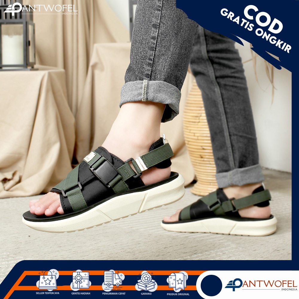 PTW X LEVIRE - Sendal Gunung Kasual Unisex Pria Wanita Ukuran 39 - 43 Kualitas Premium - Sandal Hiking Casual Slipper Flip Flop Karet Santai Nongkrong Hangout Liburan Traveling Main Jalan - Jalan Olahraga Carvil