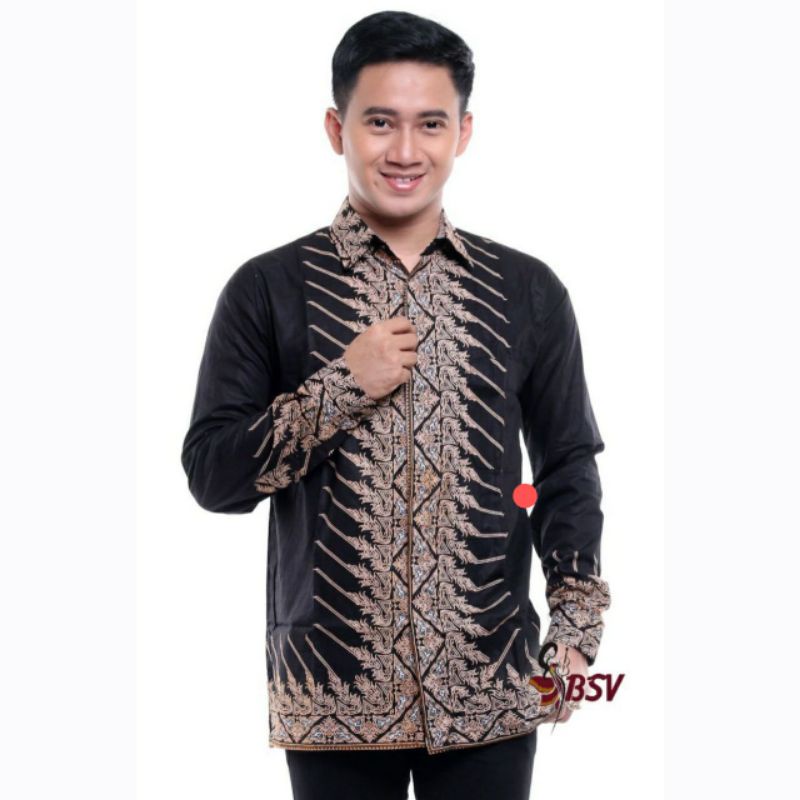 KEMEJA BATIK PRIA // LENGAN PANJANG // SIZE M L XL XXL BSWART Batik HRB026 Mahesa // cod cod